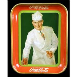 1927 Coca-Cola rectangular serving tray 10 x 13