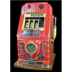 25 cent Mills hi-top slot machine with round jackpot