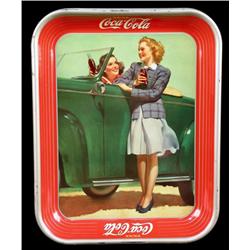 1942 Coca-Cola rectangular serving tray 10 x 13