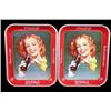 Image 1 : 1 lot of 2, 1948 Coca-Cola rectangular serving trays