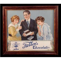 Fultons Chocolates ad depicting a man and 2 ladies