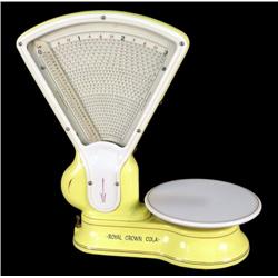 Restored Toledo fan scale in R.C. Cola motif