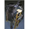 Image 1 : 1960s hand-tooled leather saddle with girth strap