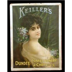 Keillers pretty girl cardboard poster Dundee