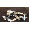 Image 1 : 1 lot of 3 Hubley toy airplanes and a rocket