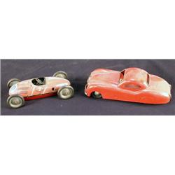 1 lot, 2 toys...1950s Jaguar and a 40s race car