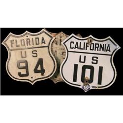 1 lot of 3 U. S. Road signs