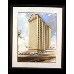 Vegas Hotel rendering Original and Signed by Artist