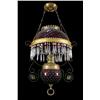 Image 1 : Victorian hanging lamp with cranberry shade and fount