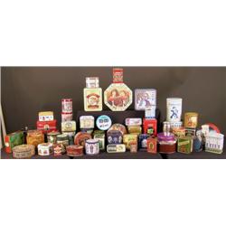1 lot of 53 misc tins