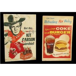 1 lot of 2, Coca-Cola advertising pieces