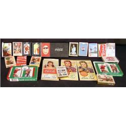 lot of Coca-Cola playing cards and Bridge pads