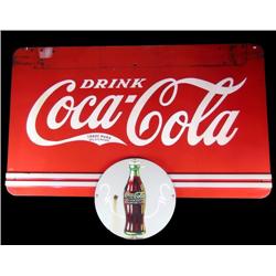 Coca-Cola double sided, porcelain sign