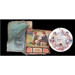 1892 and 1908  Hoods Sasparilla calendars