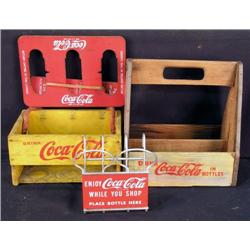 Lot of 4, misc Coca-Cola carriers and small racks