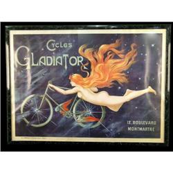 Large, French Gladiator Cycles sign