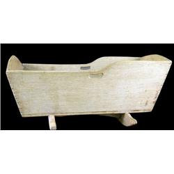 Primitive country, wooden baby cradle