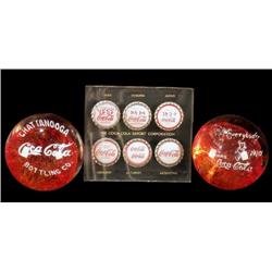 1 lot of 3, Coca-Cola paperweights