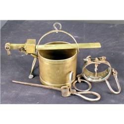 Grain scale, Hide Scale and Miners candle lamp