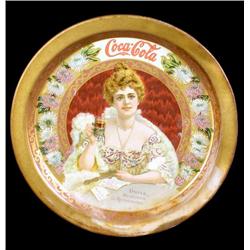 Coca-Cola tip tray c 1904 HIlda Clark 6 dia