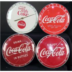 1 lot of 7, Round Coca-Cola thermometers