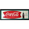 Image 1 : Coke tin sign  fishtail w/ bottle 18 x 54 