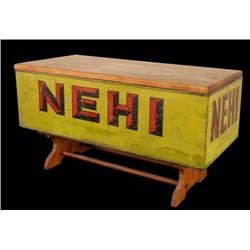 Nehi soft drink cooler made into a coffee table