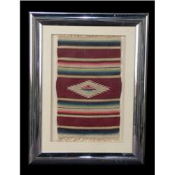Very Fine Small Weaving 7 x 10 framed
