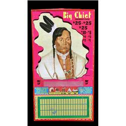 1930s Big Cheif Indian punchboard