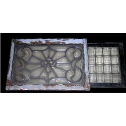 1 lot of 2 small beveled and leaded windows
