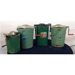 1 lot of 4 Ice Cream Makers, hand crank