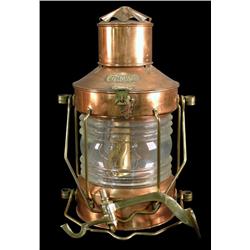 Large brass wall mount ships light