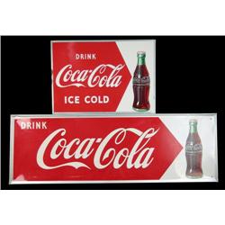 1 lot of 2 tin, Coca-Cola signs