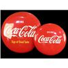 Image 1 : 1 lot of 2 Coca-Cola button signs  16 diameter