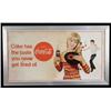 Image 1 : Coca-Cola, 2 sided cardboard sign in alum frame