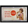 Image 2 : Coca-Cola, 2 sided cardboard sign in alum frame
