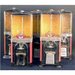 Set of 5, Red and Yellow gumball machines