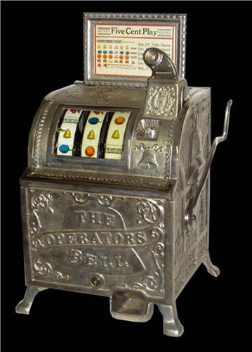 5 Cent Mills Cast Iron Operator Bell Slot Machine