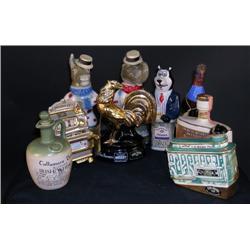 1 lot of 9 figural decanters