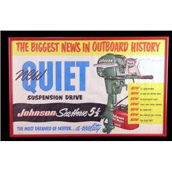 Circa 1950, Johnson Outboard Motor poster