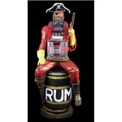 25 cent Mills hi-top Slot in a Pirate on a barrel