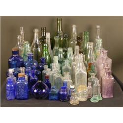 Box lot of over 65 old bottles.........