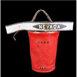 1897 TVFD leather Fire bucket NV leather firemans belt