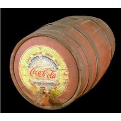 Coca-Cola, 10 gal red keg w/ paper label