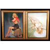 Image 1 : 2, 1940s Pin-Ups, framed Vargas and Ekmann