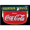 Image 1 : Coca-Cola large, hanging porcelain sign 2 sided