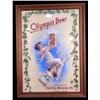 Image 1 : Framed, Olympia Beer Girl on bottle, print