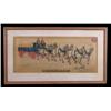 Image 1 : Pabst Blue Ribbon ad sign depicting 6 horses and wagon
