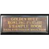 Image 1 : Wooden sign, Golden Rule Bowling Parlor