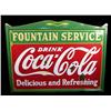 Image 1 : Coca-Cola large porcelain Fountain Service sign